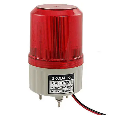 

DC 24V Red LED Industrial Tower Stack Indicator Beacon Signal Light