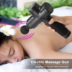 Электрический массажный пистолет ручной беспроводной массажер для ткани с 4 различными массажными головками массажное устройство для