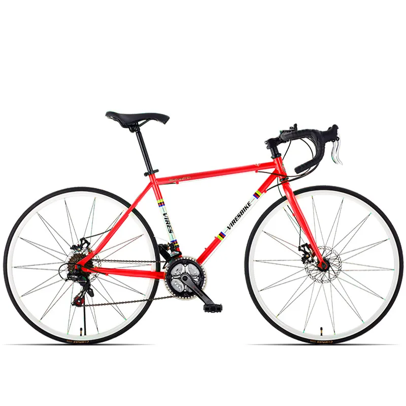 Top New Carbon Steel Frame 700CC Break Wind Road Bike 21/27 Speed Dual Disc Brake Bicycle Outdoor Sports Cycling Racing bicicleta 2 Top New Carbon Steel Frame 700CC Break Wind Road Bike 21/27 Speed Dual Disc Brake Bicycle Outdoor Sports Cycling Racing bicicleta 2