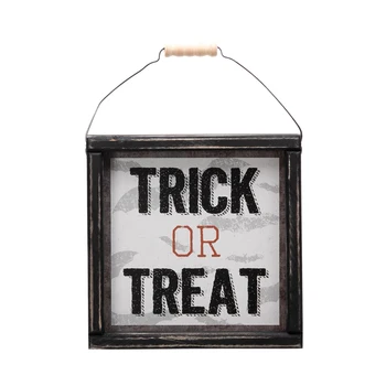 

"trick or treat " Halloween wood wall sign US warehouse In Stock dropshipping