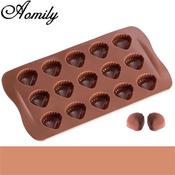 

Aomily 15 Holes Shell Shaped Silicone Molds DIY Fondant Cake Mold Sugar Craft Chocolate Mold Moulds Cake Decorating Tools Molds