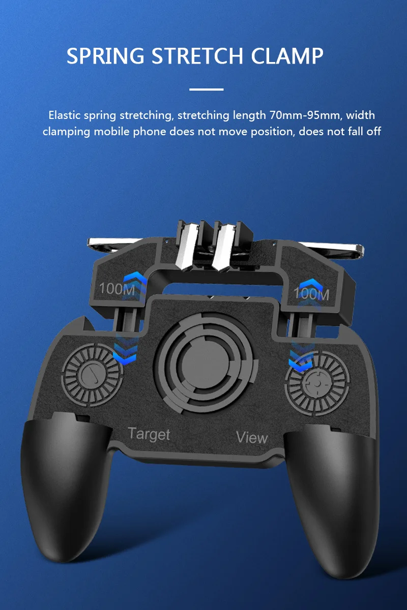 

Controller Gamepad Mobile Trigger L1R1 Shooter Joystick Game Pad Phone Holder Cooler Fan Bank Joystick