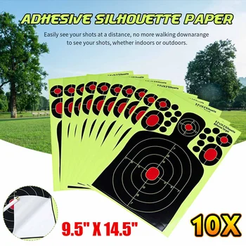 

10Pcs Fluorescence-Sticker Target-Paper Human Nature Hunting Training Target Paster Shooting-Stickers Splash Effect Outdoor