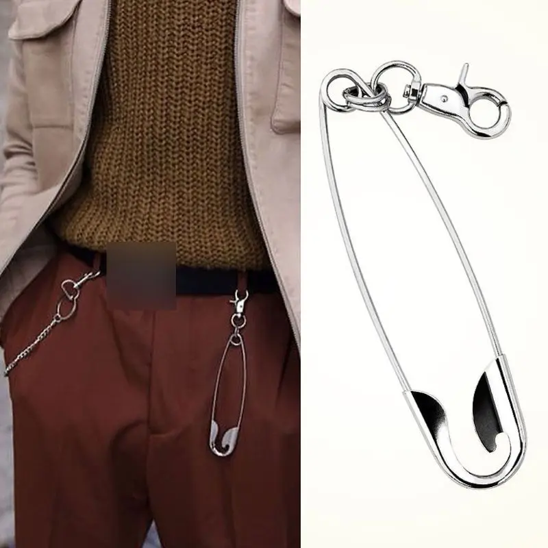 

Punk Safety Pin Long Wallet Belt Chain Trousers Chain Jean Pants Hip Hop Jewelry