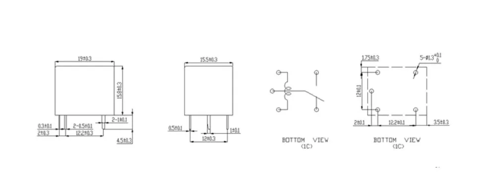 5 шт. HK3FF-DC5V-SHG HK3FF-DC12V-SHG HK3FF-DC24V-SHG вольт Мощность реле постоянного тока 5 В, 12 В, 24 В постоянного тока, 10A 5 Pins 5-контактный DIP5 черный HK3FF* FD881-883