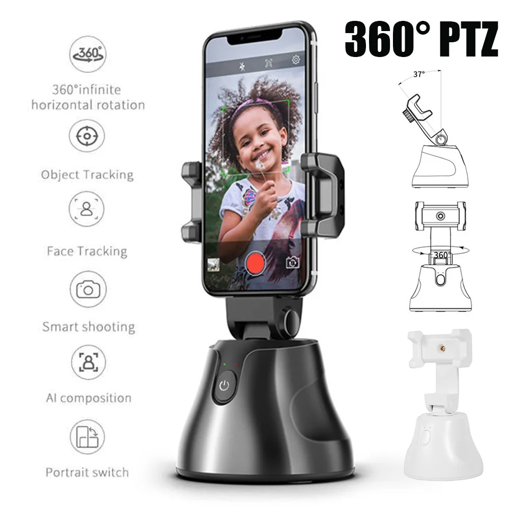 

Apai Genie Smartphone Selfie Shooting Gimbal Object Auto Tracking Phone Holder Selfie Stick for Vlog Video tiktok Youtube Live