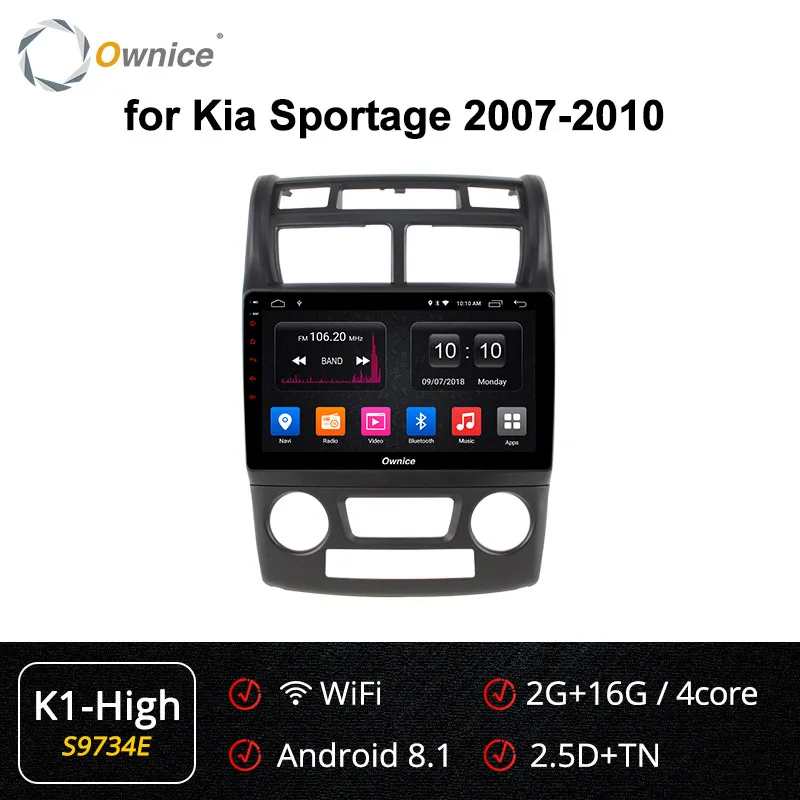 S9734 K1-High Ownice k3 k5 k6 Восьмиядерный 4G 360 панорама автомобиля Радио стерео для Kia Sportage 2007-2010 android 9,0 автомобильный dvd gps плеер DSP SPDIF - Цвет: S9734 K1-High