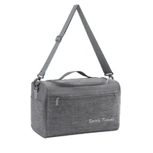 Мужская деловая дорожная сумка через плечо, женское отделение для сухого и мокрого вещевого материала, сумка на выходные, переносная сумка ...(China)