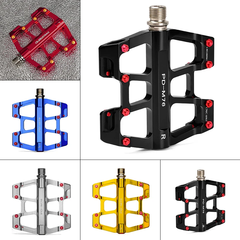 3-Sealed Bearings Bicycle Pedals Lightweight Polishing Aluminium Alloy