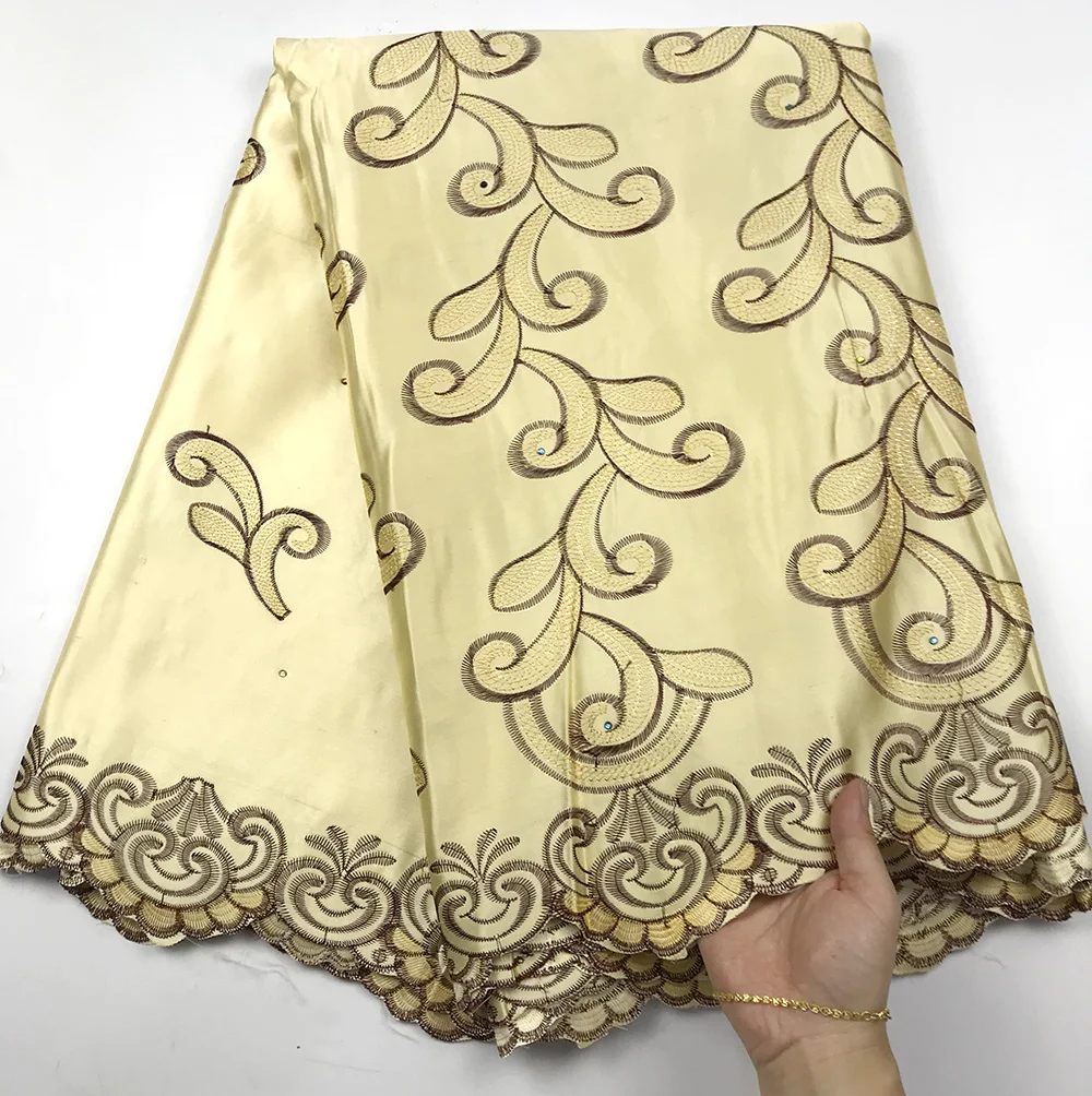 Нигерийская африканская кружевная ткань высокое качество Джордж Кружевная Ткань 5 ярдов африканская ткань для свадебного платья A03