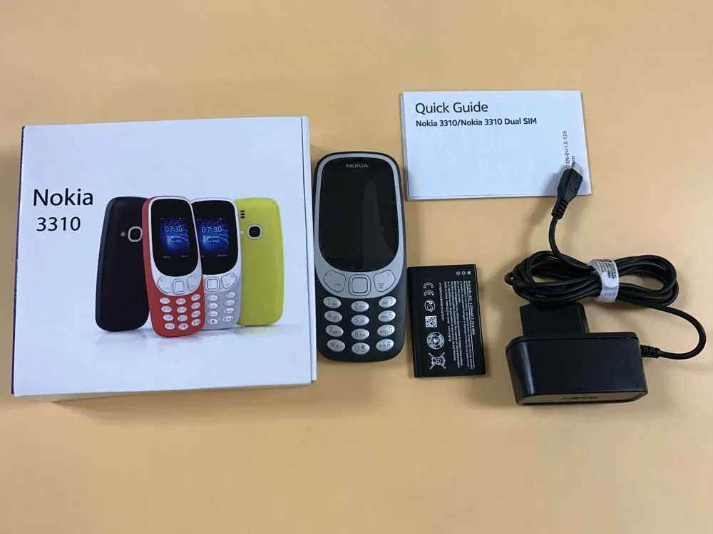 Original Nokia 3310(2017) 2G GSM Mobile Phone Unlocked 2.4'' Single/Dual Sim Refurbished 2MP 2017 Version Nokia 3310 Cellphone giffgaff refurbished phones