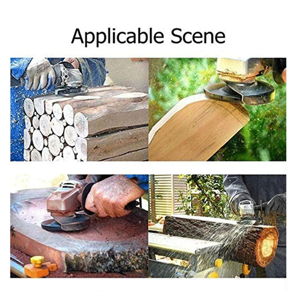 

New 6-Teeth Power Wood Carving Disc Tool Milling Cutter Woodworking Turbo Tea Tray Digging for 16mm Aperture Angle Grinder Gold