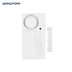 Awapow Refrigerator Alarm Wireless Door And Window Delay Induction Alarm Security Anti-theft System Set Smart Home Door Magnetic