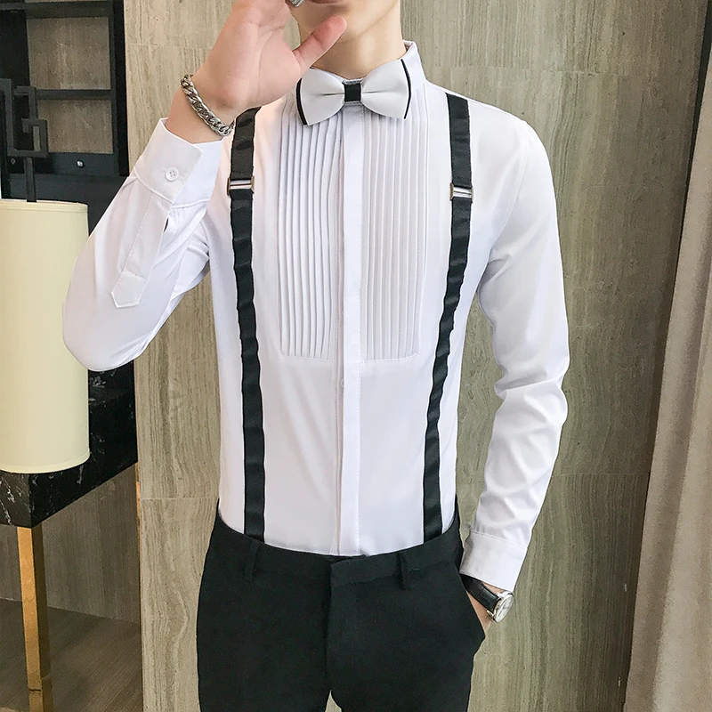 Men's Tuxedo Shirt And Bow-tie Chest 