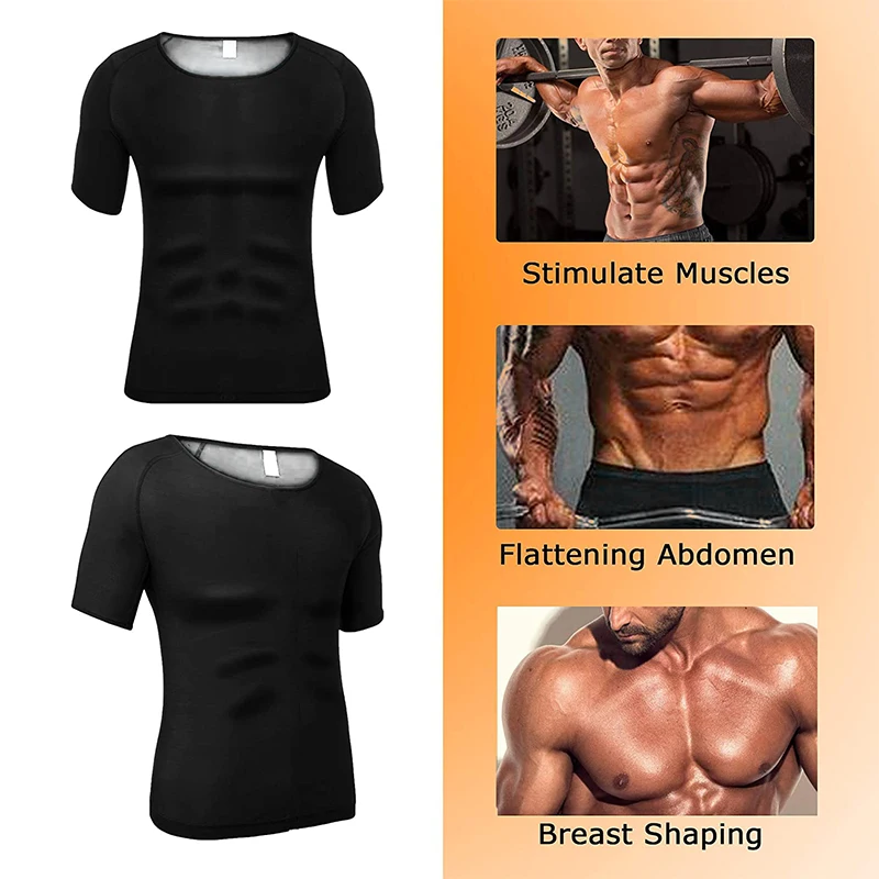 Sauna Sweat Body Shaper Vest Men's Tank Top Abdominal Binder Slimming Belt Fitness Shapewear Heat Trapping Corset Therno Shirt
