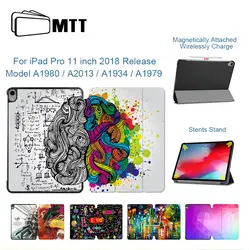 MTT мозг граффити чехол для дюймов iPad Pro 11 дюймов искусственная кожа Магнитный Флип Раза Стенд чехол для iPad Pro 11 "2018 планшеты A1980