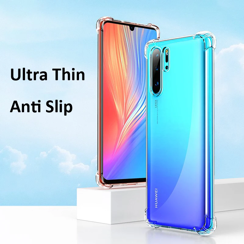 Для Huawei P30 чехол Pro Мягкий ТПУ противоударный бампер Прозрачный для телефона