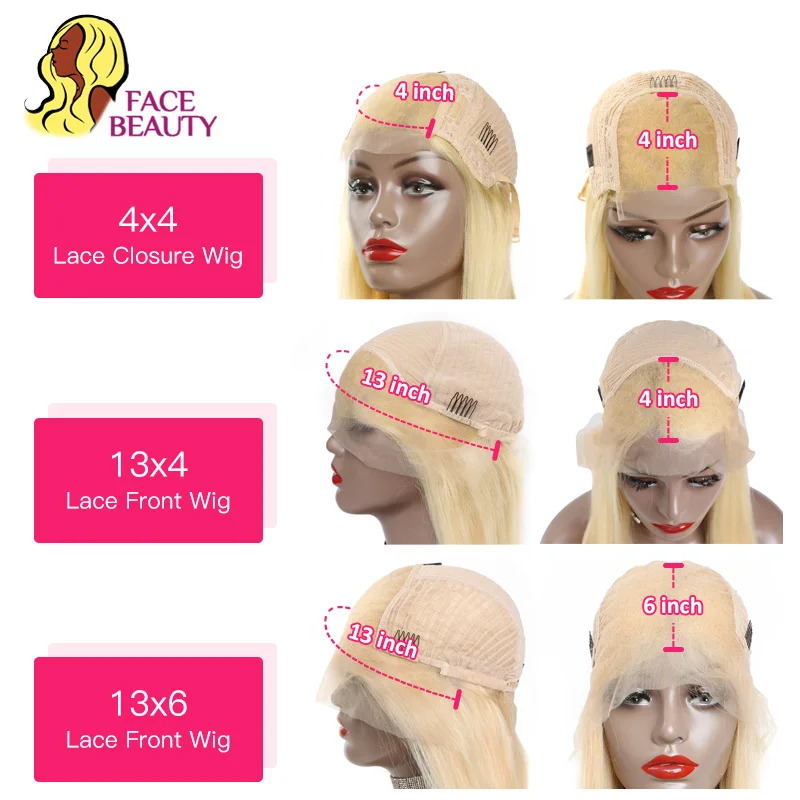 Facebeauty волнистый малазийский парик 1B 613 блонд Омбре Remy кружевные передние