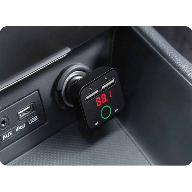 

Car Handsfree Wireless Bluetooth 5.0 Audio Receiver FM Transmitter LCD Car MP3 Player USB Charger FM Modulator Car Accessories