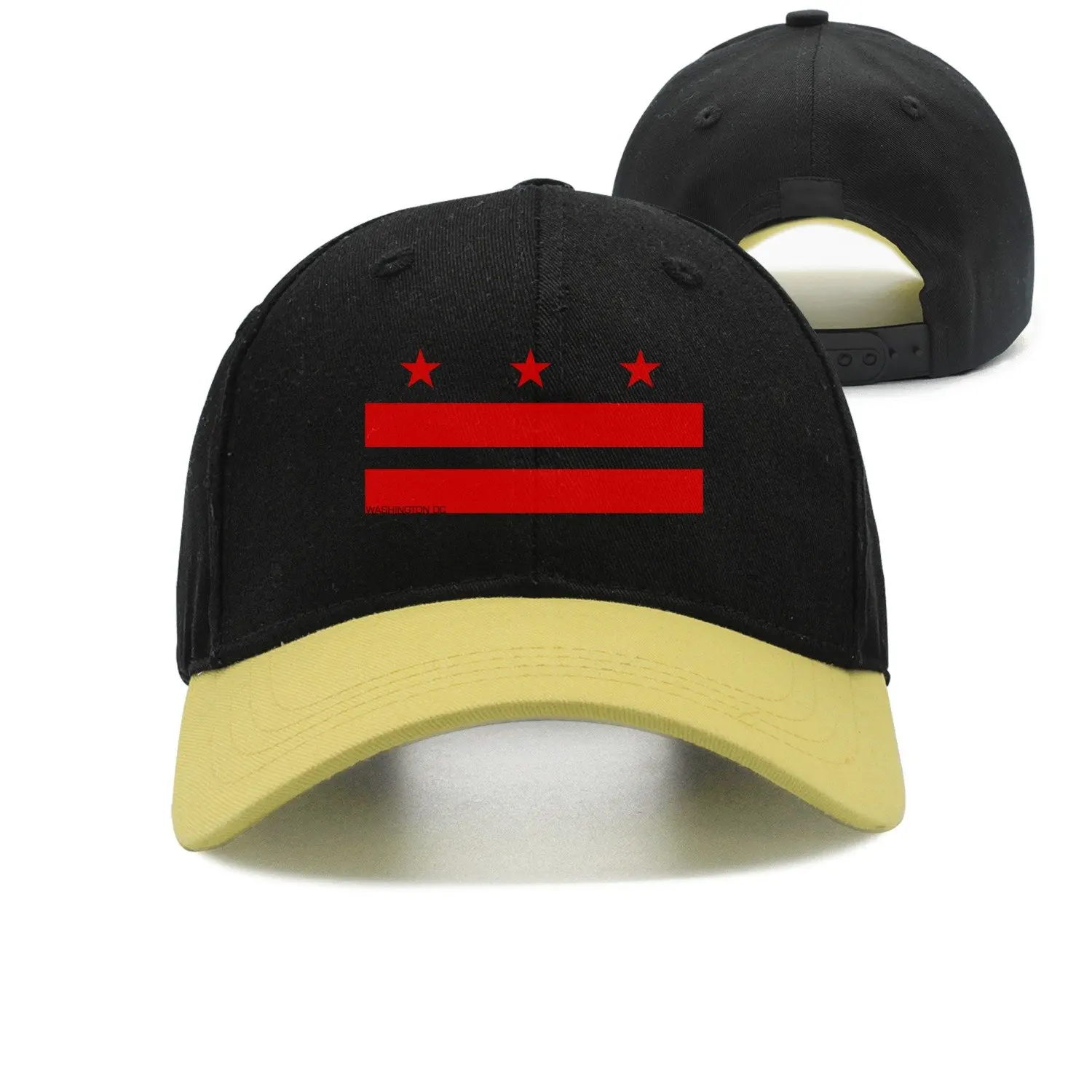 

SJSNBZ Flag of Washington DC The US Flag Cool Unisex Adult Womens Contrast Color Fitted Hats