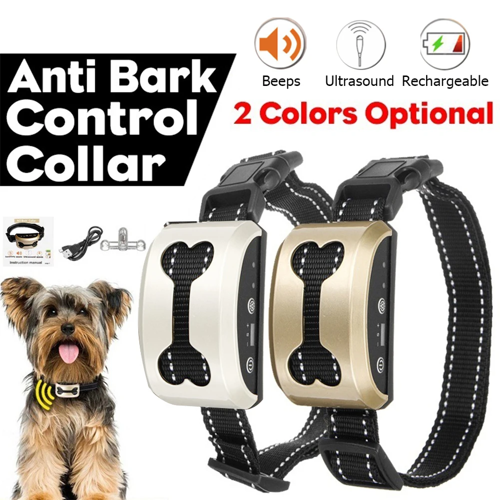 3x Anti No Bark Shock Dog Trainer Stop Barking Pet Training Control Collar NEW 