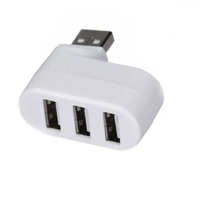 Вращающийся высокоскоростной usb-хаб 2,0 с 3 портами, usb-разветвитель, адаптер для планшетного компьютера, поворачивается на 180 градусов, высокая передача данных