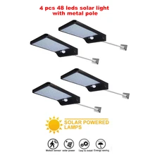 2/4pcs 48 led solar Waterproof PIR motion sensor wall light outdoor solar lights Garden solar lampion Lighting security garden w 2/4pcs 48 led solar Waterproof PIR motion sensor wall light outdoor solar lights Garden solar lampion Lighting security garden w
