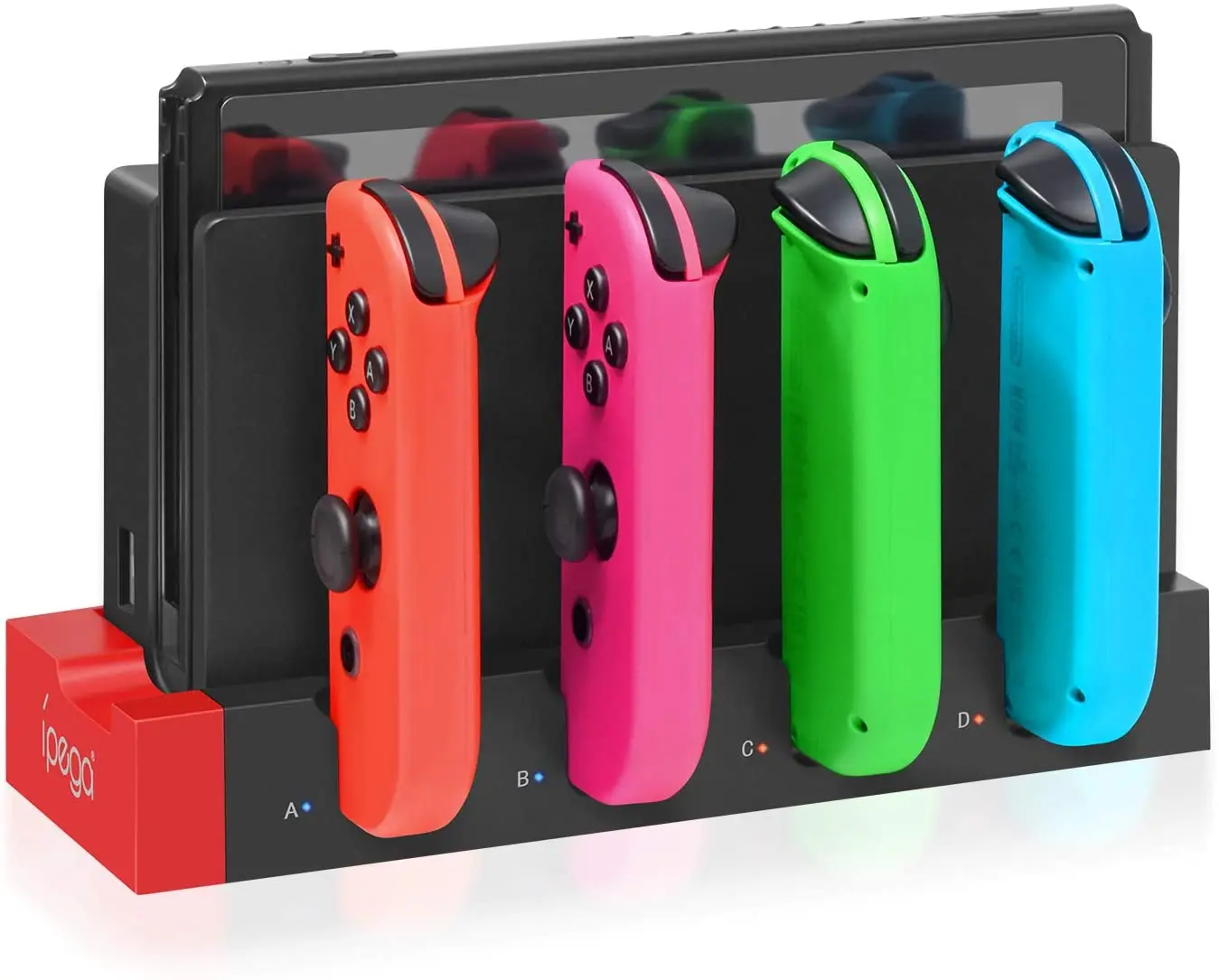 Charging Dock Support 1 4pcs Joy Station with Individual LED Indicator for Nintendo Switch Joy Con|Stands| -