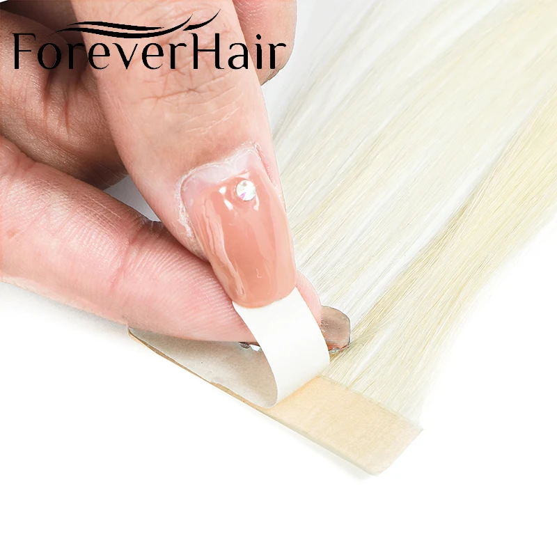 Накладные волосы Forever Hair 100% натуральные Remy бесшовные с лентой для наращивания