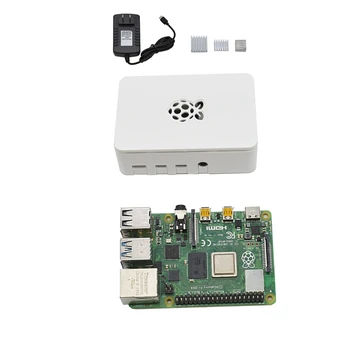 

for Raspberry Pi 4 Model B ABS Case 4G RAM DIY Kit with white Heatsink 5V 3A Power Adapter for Raspberry PI 4B