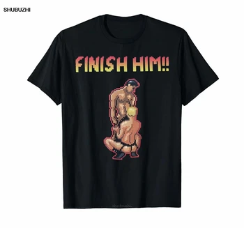 

Finish him!! 16bits game Funny T-shirt S2168 T Shirt For Men Women Male Female Girl Tshirts Summer