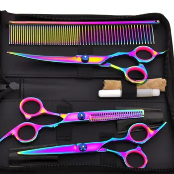 

Stainless Steel Pet Dogs Grooming Scissors Cat Hair Thinning Shear Sharp Edge Dog Cutting Kitten Animal Barber Cutting Tool