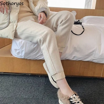 

Pant Women 2020 New Fashion Autumn Winter Korean Style All Match Womens Ankle-length Casual Females Harem Pants Hot Sale Chic