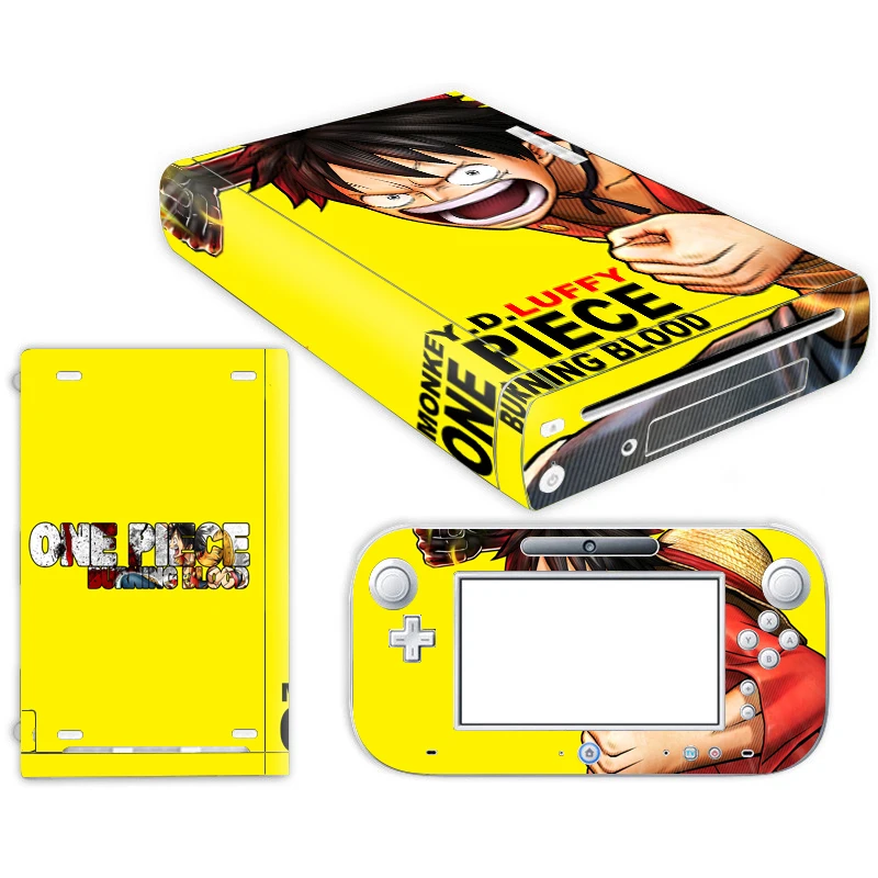 Аниме one piece Luffy стикер кожи для nintendo wii u консоль крышка с пультами контроллер скины для геймпад для nintendo wii u наклейка