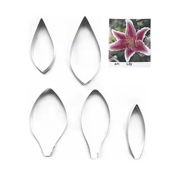 

Lily fondant sugar flower cutters baking cake decorations Polymer Clay Cold Porcelain gumpaste tools