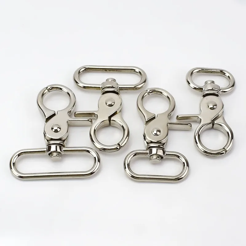 silver Комплект из 2 предметов Meetee 20/25/32/38 мм Чемодан ремень с металлической пряжкой сумки карабин карабины оснастка поворотным спусковым крючком воротник аксессуары для ручной работы - Цвет: silver