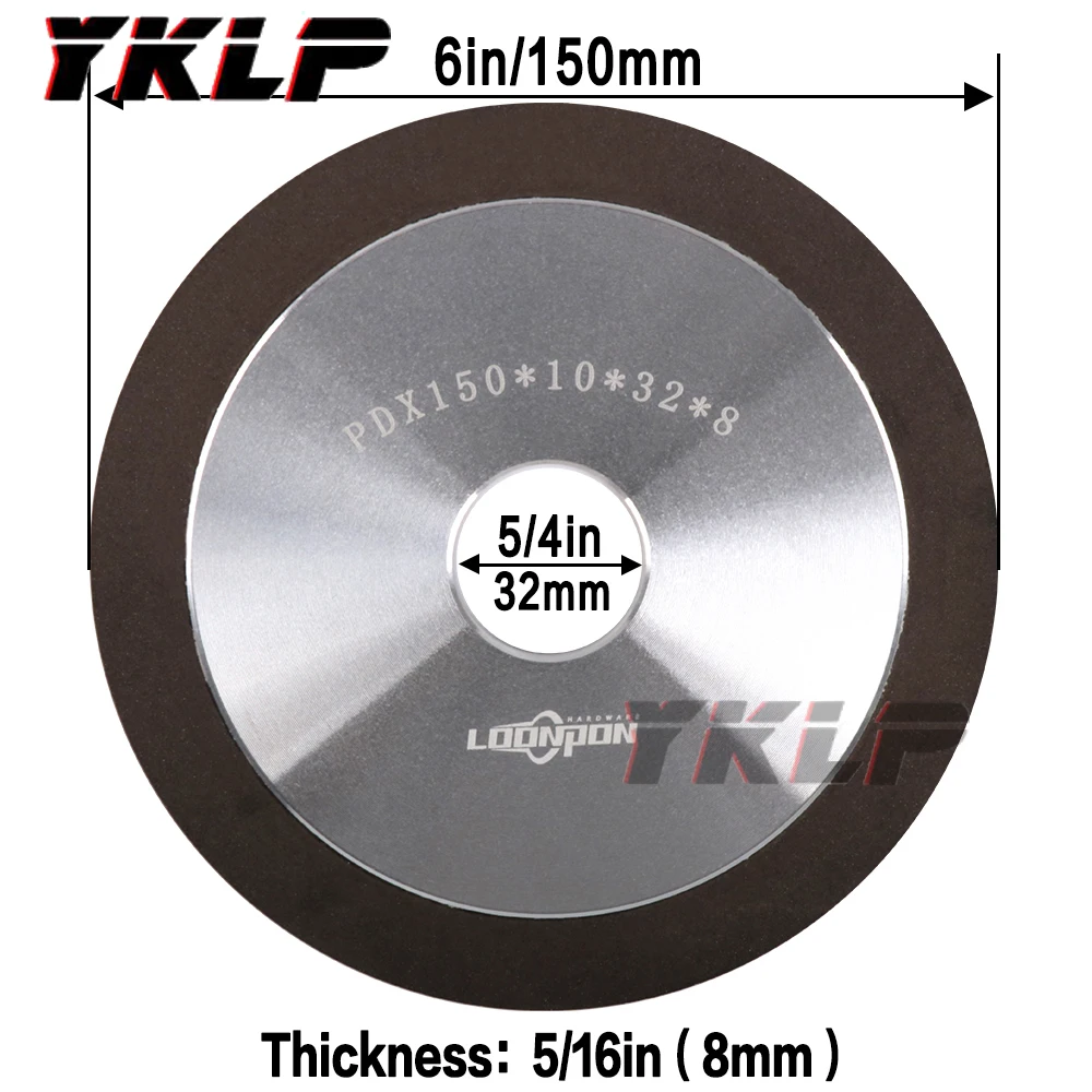 100mm/125mm/150 Widen Diamond Grinding Wheel  Cutting Disc Resin Bond Grinder Sharpener Carbide Metal Tungsten Steel Mill150Grit