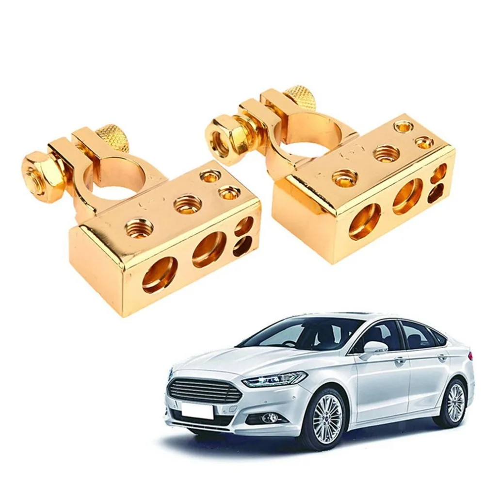 2pcs/set Quick Connect Zinc Alloy Car Battery Terminal Positive Negative Battery Terminal Set Ignition System Accessory Hot