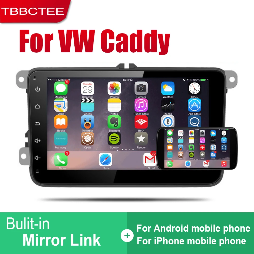 TBBCTEE Android автомобильный радиоприемник стерео gps навигация для Volkswagen VW Caddy 2004~ 2013 Bluetooth wifi 2din автомобильный радиоприемник стерео