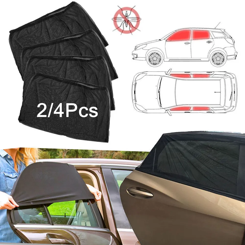 Car Window Sunshade Mesh Front &amp Rear Side Sun Visor Shade Cover Heat Insulation Anti-mosquito Covers | Автомобили и мотоциклы