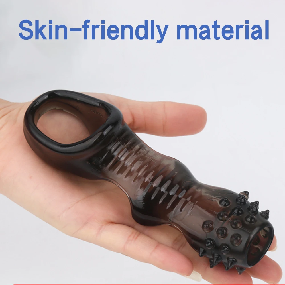 Male Sex Toys Reusable Silicone Penis Enlargement Delayed Ejaculation Dick Clitoris Stimulator