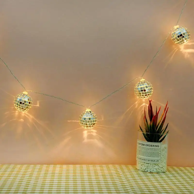 10LED стеклянный шар, сказочный светильник, Свадебная вечеринка, праздничная декоративная лампа, подходит для внутреннего освещения, атмосферы