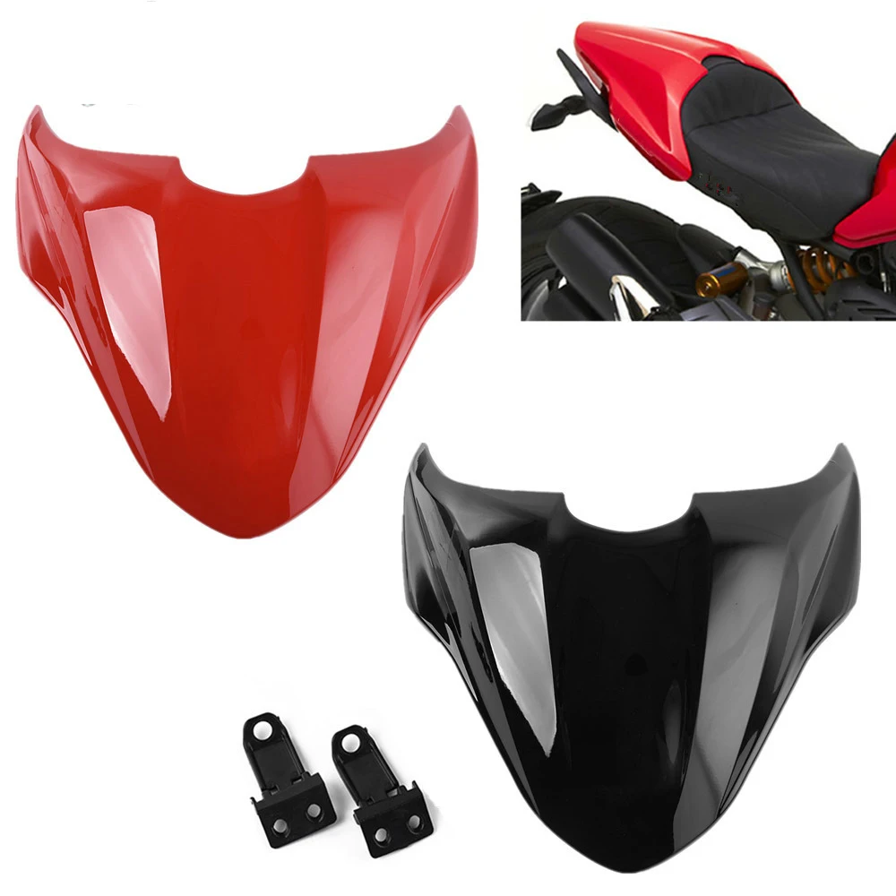 

Motorcycle Rear Tail Pillion Passenger Seat Cover Cowl Fairing for Ducati Monster 821 Dark 1200 S 2014-2020 2018 2019 Black Red