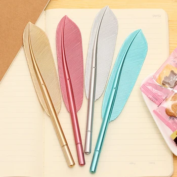 

Beautiful Feather Pens Ballpoint Pen Writing For School Supplies Stationery Cheap Items Cute Kawaii Pen stationery items