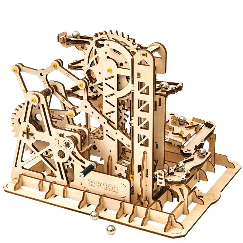 3D Wooden Puzzle Gear Drive Mechanical Woodcraft Construction Kit Model