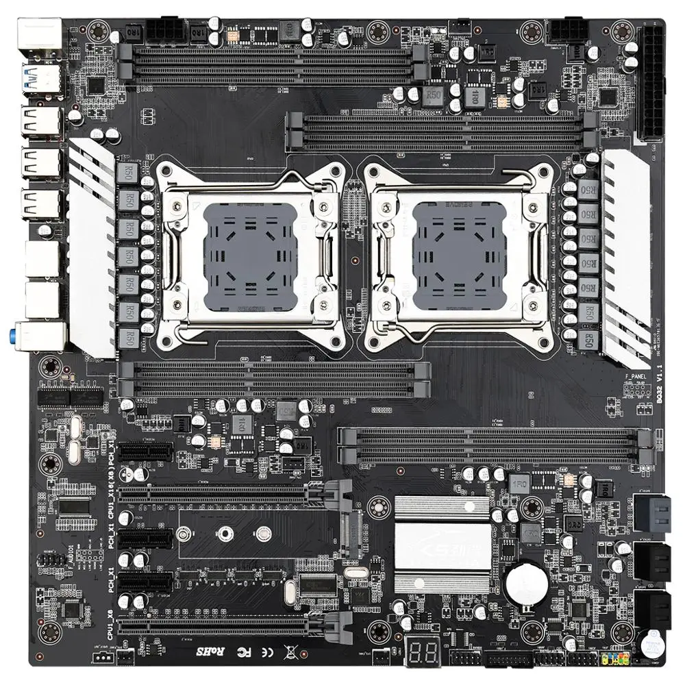 X79 двойной s8 процессор Материнская плата Поддержка dual lga2011 REG ECC DDR3 256 ГБ M.2 NVME