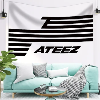 ATEEZ S FLAG tapestry Wall Hanging Tapestries for Living Room Bedroom Decor 1