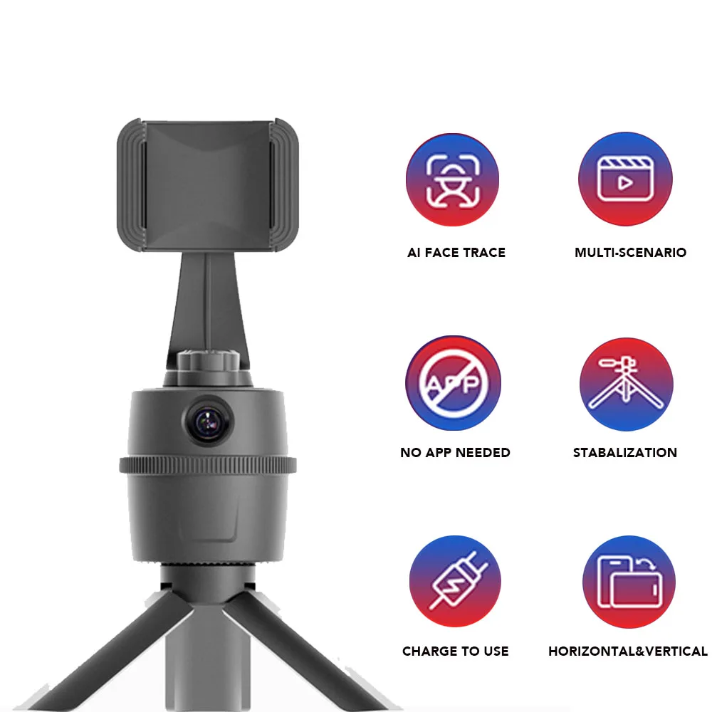 

Intelligent Tracking Stabilizer Smartphone Selfie Stick Tripod 360Â°Smart Face Recognition Follow Camera Stand