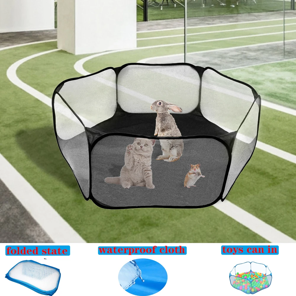 Valla de juego portátil para mascotas, jaula de animales pequeños, tienda de juegos, Hamster, Chinchilla, conejillo de indias, interior y exterior