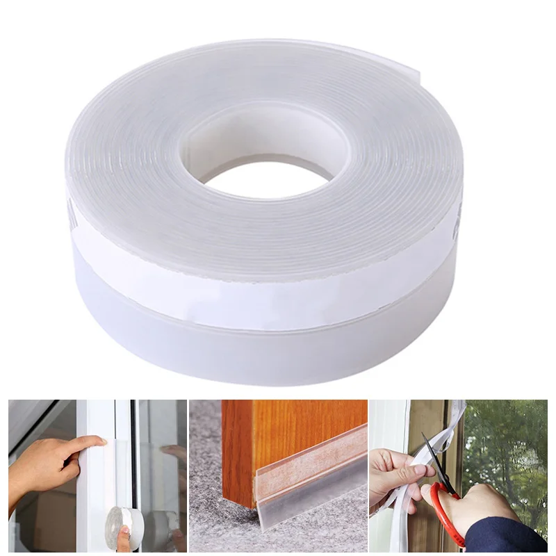 Weather Stripping Sliding Door Seal Strip Frameless Silicone for Door